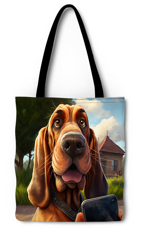 Bloodhound Taking A Selfie Tote Bag