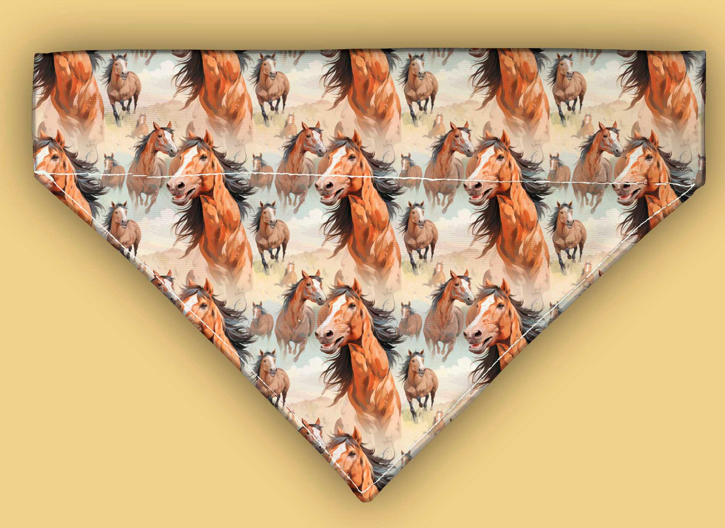 Galloping Horses Over The Collar Bandana 5 Sizes