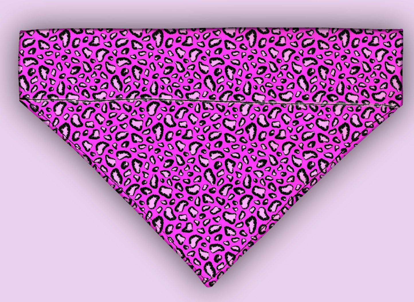 Pink Leopard Print Over The Collar Bandana Can Be Personalised