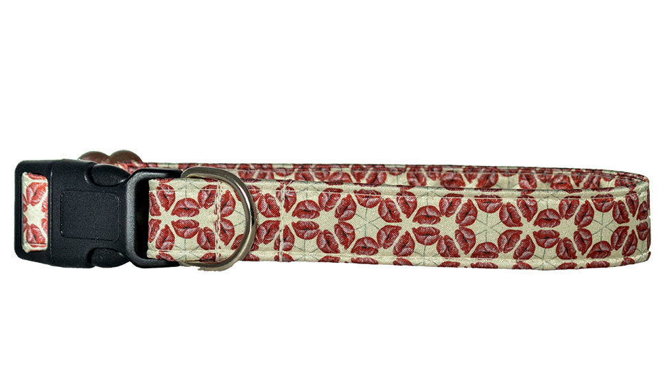 Poppies Satin Buckle Collar