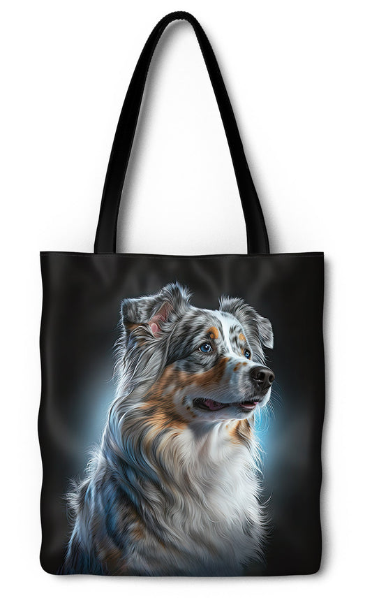Blue Merle Australian Shepherd Tote Bag