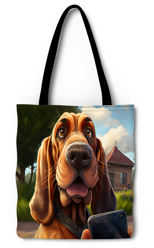Bloodhound Taking A Selfie Tote Bag