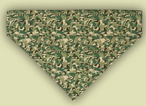 Green Camouflage Camo Over The Collar Bandana 5 Sizes