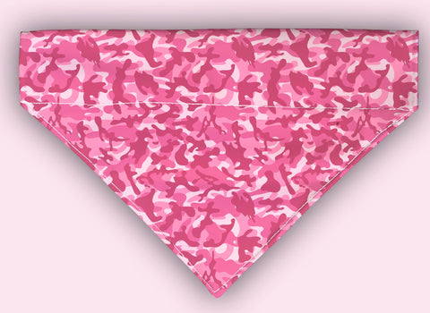 Pink Camouflage Camo Over The Collar Bandana 5 Sizes