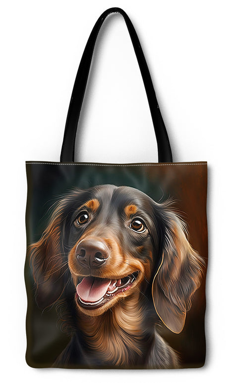 Long Haired Dachshund Tote Bag