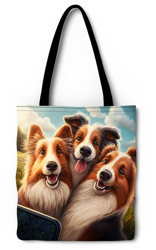 Shetland Sheepdogs Taking Selfies