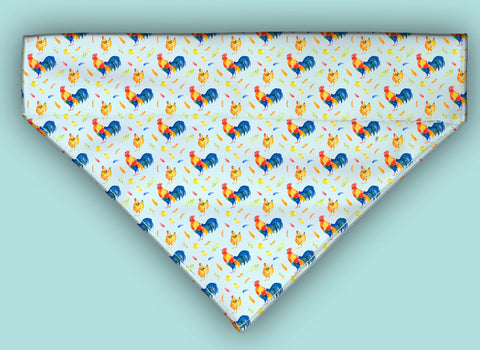 Chickens Over The Collar Bandana Can Be Personalized