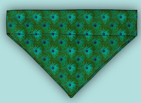 Peacock Feathers Over The Collar Bandana Can Be Personalized