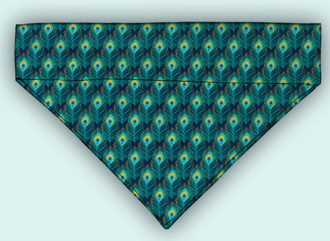Peacock Feather Over The Collar Bandana Can Be Personalized
