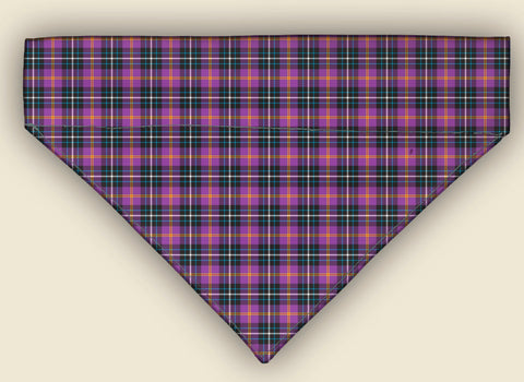 Purple Tartan Plaid  Over The Collar Bandana 5 Sizes