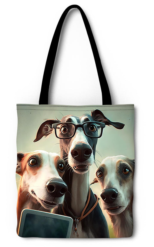 Whippets Taking A Selfie Tote Bag