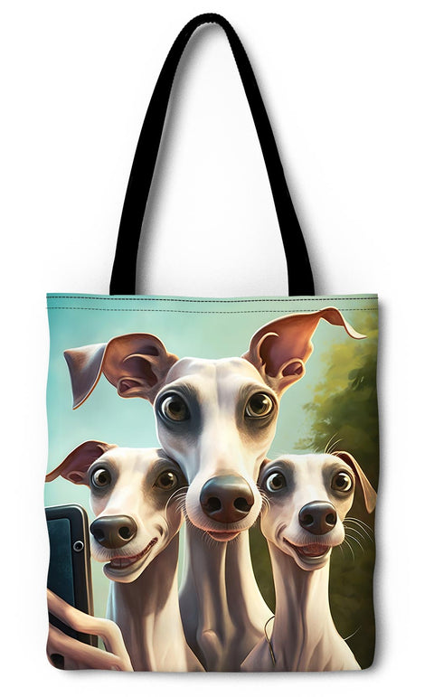 Whippets Taking A Selfie Tote Bag