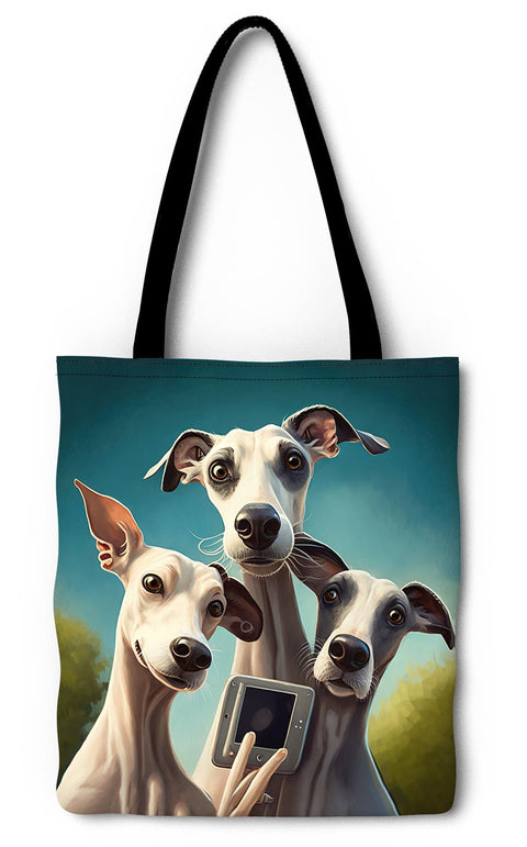Whippets Taking A Selfie Tote Bag