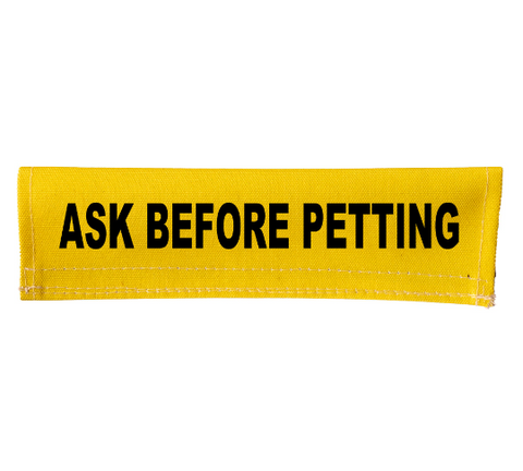 ASK BEFORE PETTING Leash Sleeve Cover Wrap