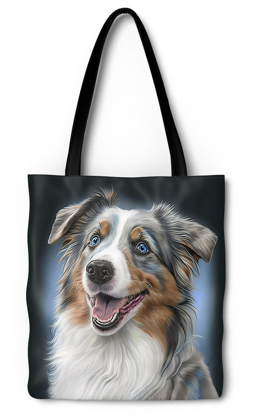 Blue Merle Australian Shepherd Tote Bag