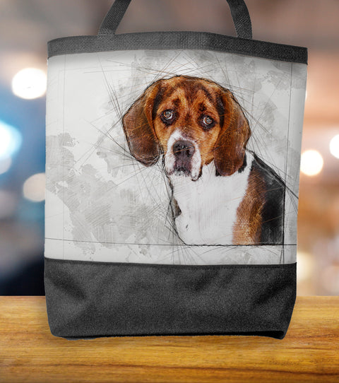 Beagle Sketch Tote Bag With Image on Both Sides