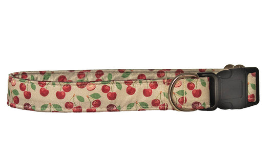 Cherries Satin Buckle Collar