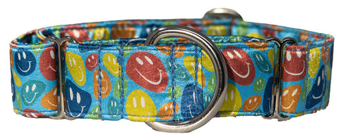 Happy Face Satin Martingale Collar