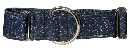 Wine Glasses Satin Martingale Collar