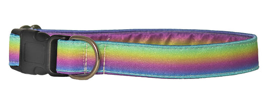 Rainbow Satin Buckle Collar