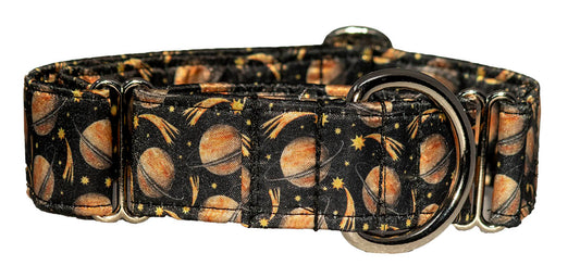 Saturn Planets Satin Martingale Collar
