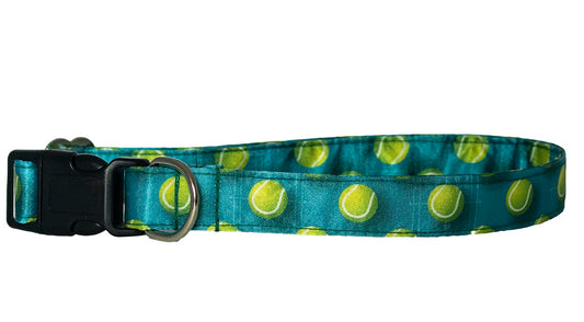 Tennis Balls Satin Buckle Collar