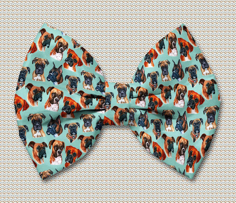 Boxers Satin Dog Bow Tie Attaches with Hook and Loop