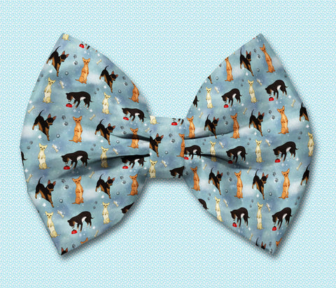 Chihuahua Dog Bow Tie Attaches with Hook and Loop